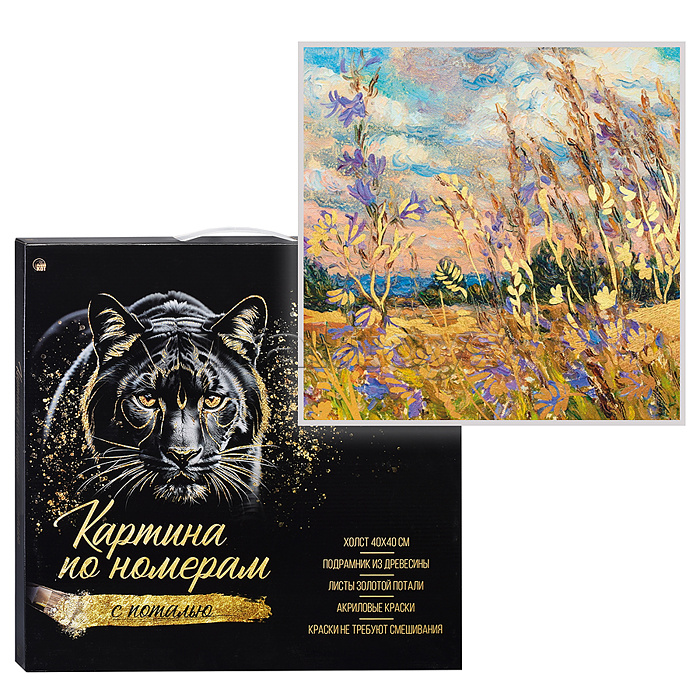 Холст с красками 40х40 по номкрам