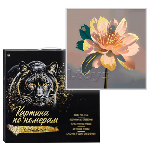 Холст с красками 40х40 по номерам 