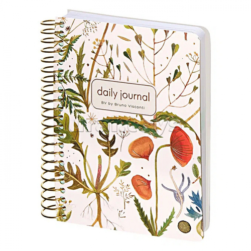 Ежедневник на золотом гребне «Cute diary» А6, BV, 136 л, 