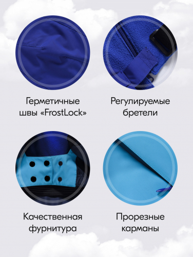 Горнолыжный костюм зимний для мальчика голубого цвета 9419Gl