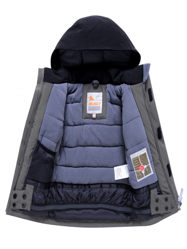 Горнолыжный костюм Valianly детский для мальчика серого цвета 9201Sr