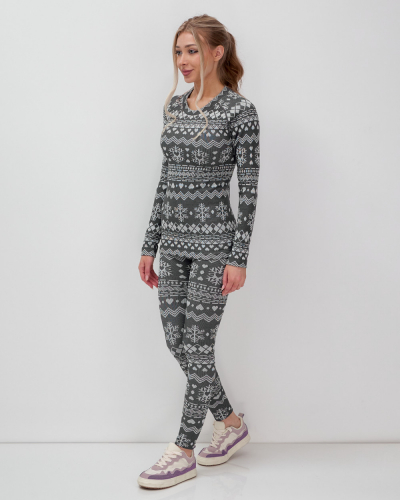 Комплект женского термобелья серого цвета 2520Sr