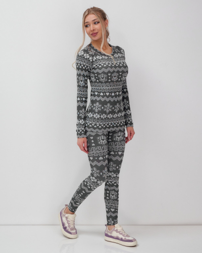 Комплект женского термобелья серого цвета 2520Sr