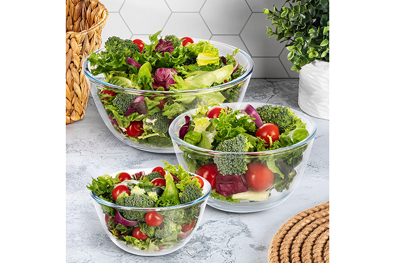 БЫЛО 1237 руб! Набор 3 салатников 800 мл, 1,6 л, 2,7 л