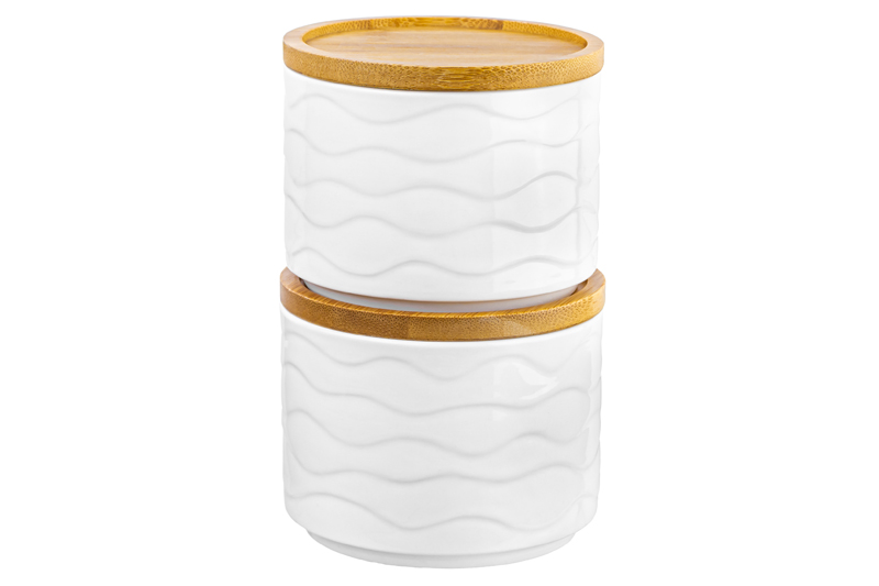 БЫЛО 583 руб! Набор 2 банок д/хран. и запек 250 мл 9,3*9,3*7 см