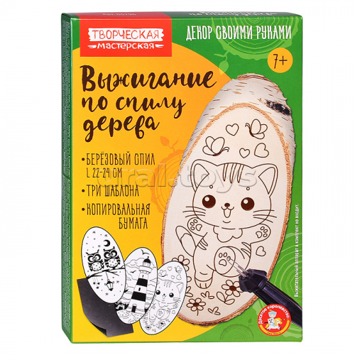 Выжигание по спилу дерева 