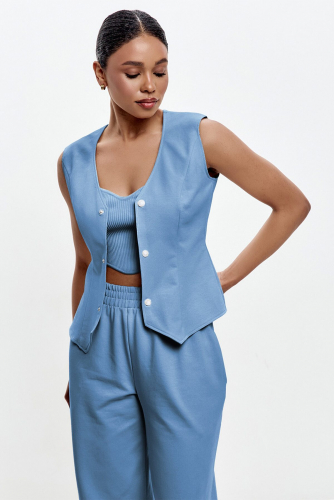 Костюм (Брюки+Жакет) EZANNA, 1126246 W1Ks395F2 Пыльный деним