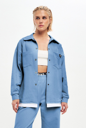 Костюм (Брюки+Рубашка) EZANNA, 1126229 W1Ks381F2 Пыльный деним