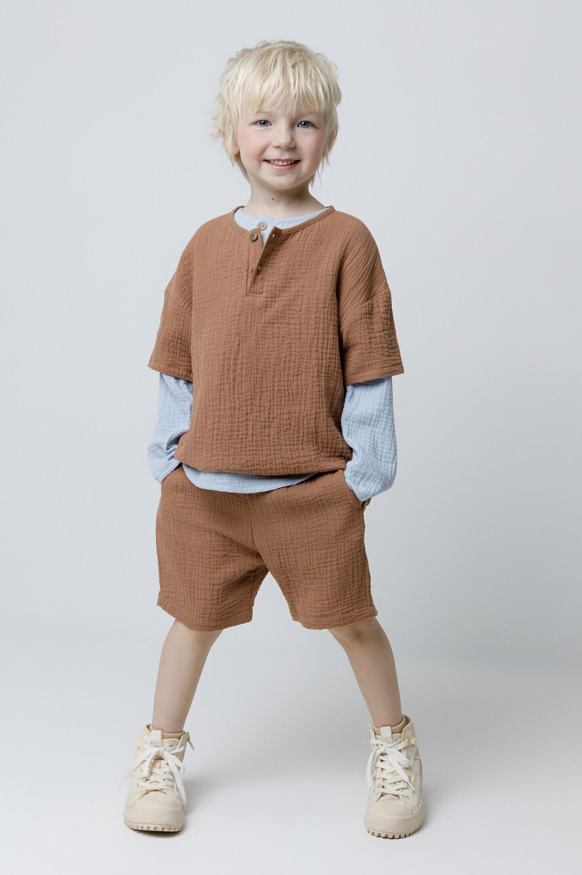 Футболка CROCKID, 1123762 ТК 30004/ириска фуфайка Коричневый