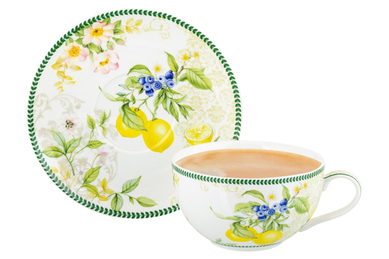 БЫЛО 876 руб! Чашка для капучино + блюдце 350 мл 14*11*6 см