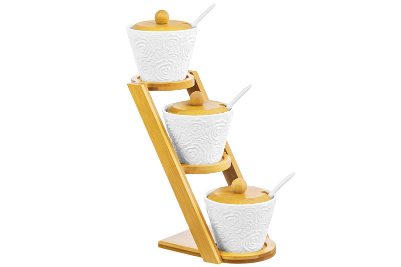 БЫЛО 1639 руб! Набор 3 банок д/хранения 150 мл 13,5*11*30 см