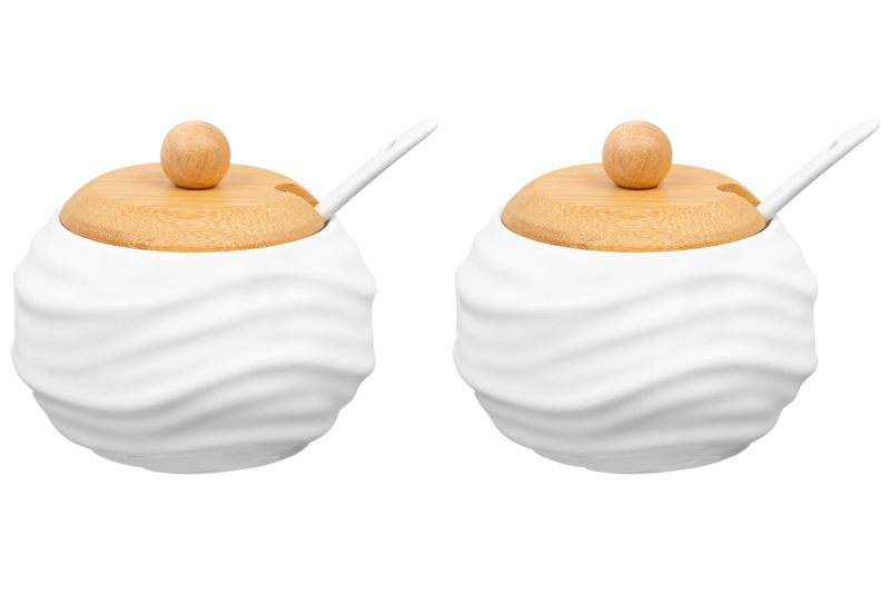 БЫЛО 731 руб! Набор 2 банок д/хранения 300 мл 10,5*10,5*9 см