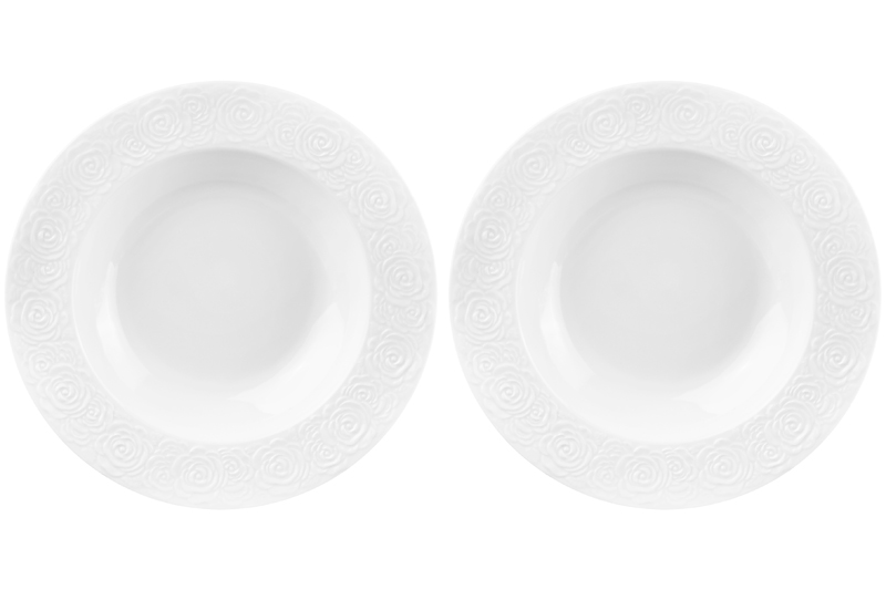 БЫЛО 1238 руб! Набор суповых тарелок 2 пр. 22,5*22,5*3 см 300 мл