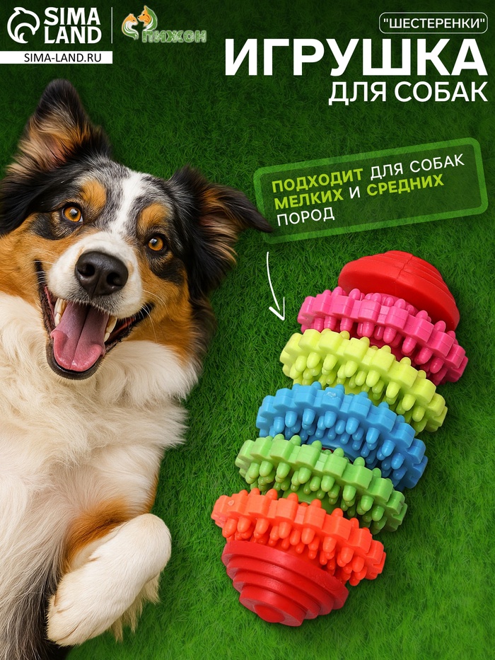 Игрушка литая «Шестеренки» (5 вращающихся колец), TPR, 10 см, микс цветов