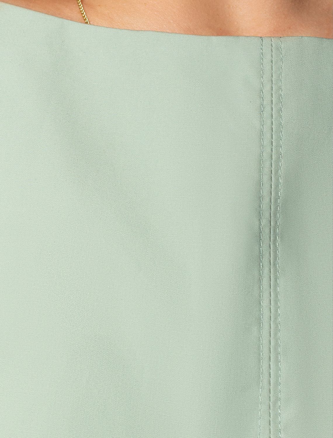 Ст.цена 2950р Платье-баллон на кулиске внизу из плотного поплина D22.200 светло-оливковый