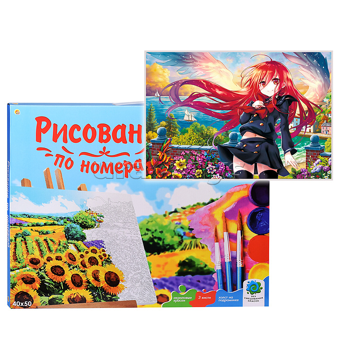 Холст с красками 40х50 по номерам