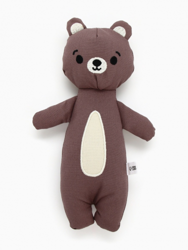 Игрушка для собак с пищалкой «Мишка», 12×25 см, коричневый