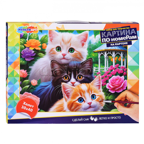 Холст по номерам на картоне 30*40 см 