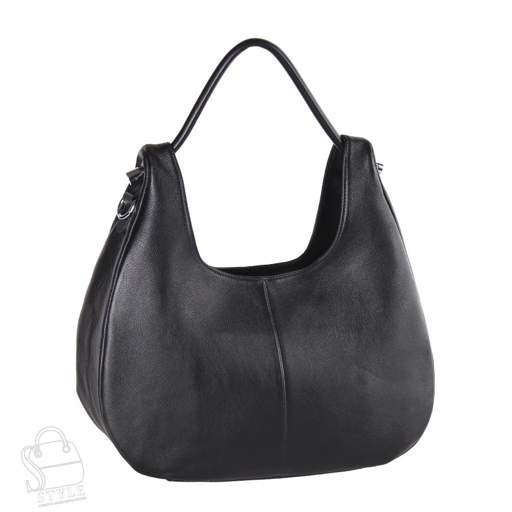 Сумка женская кожаная 6087Q black Polina&Eiterou