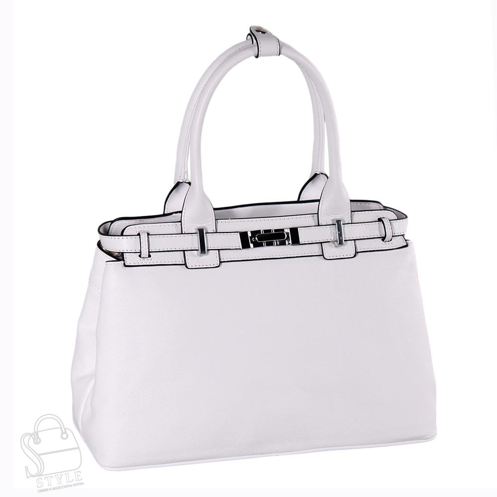 Сумка женская кожаная 98068 white Velina Fabbaino-Safenta/30