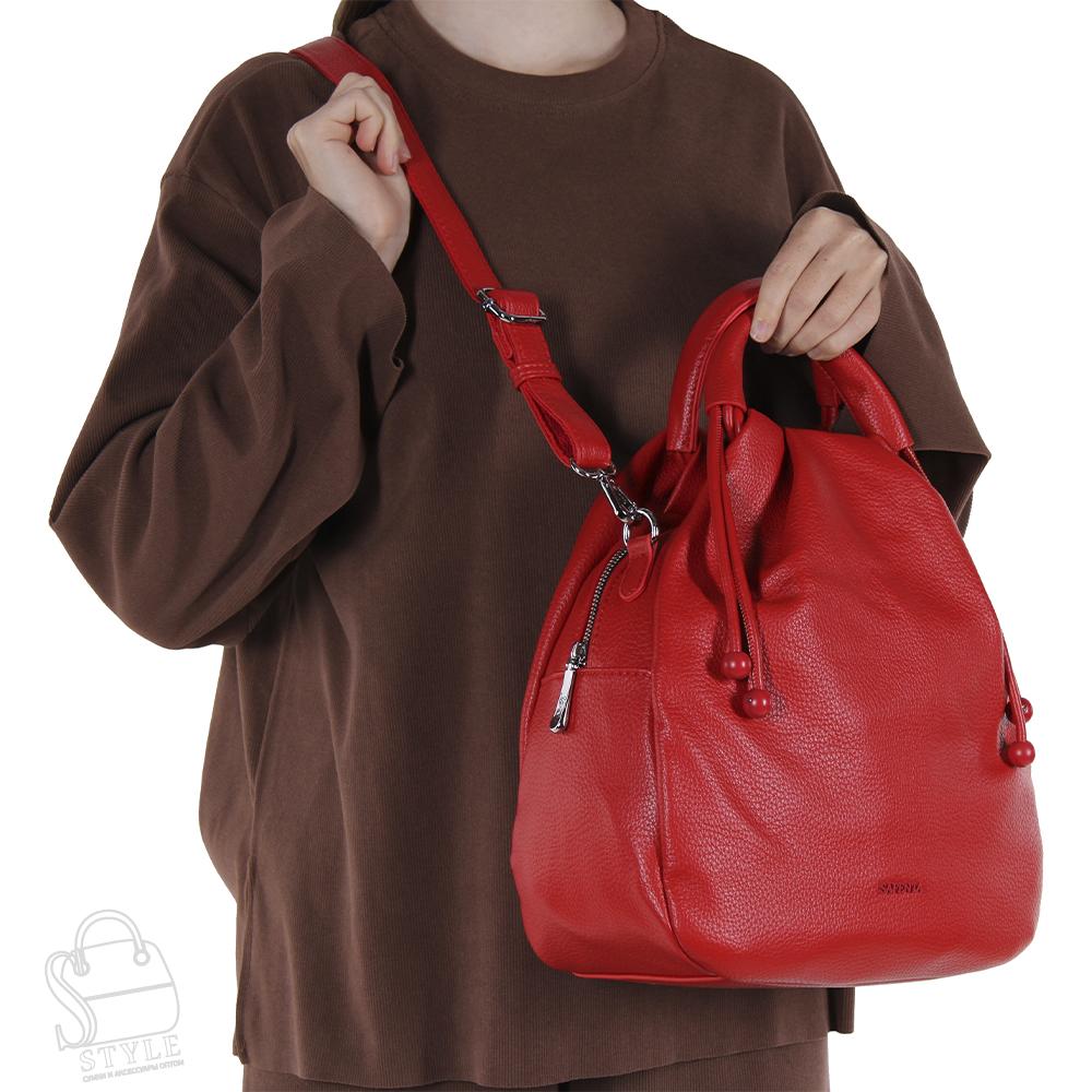 Рюкзак женский 69091-3 red Velina Fabbiano-Safenta/30 в Новосибирске