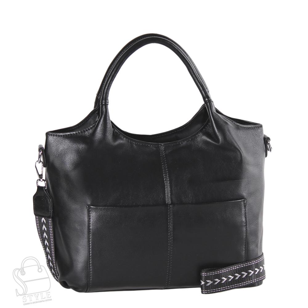 Сумка женская кожаная 7777VG black Vitelli Grassi