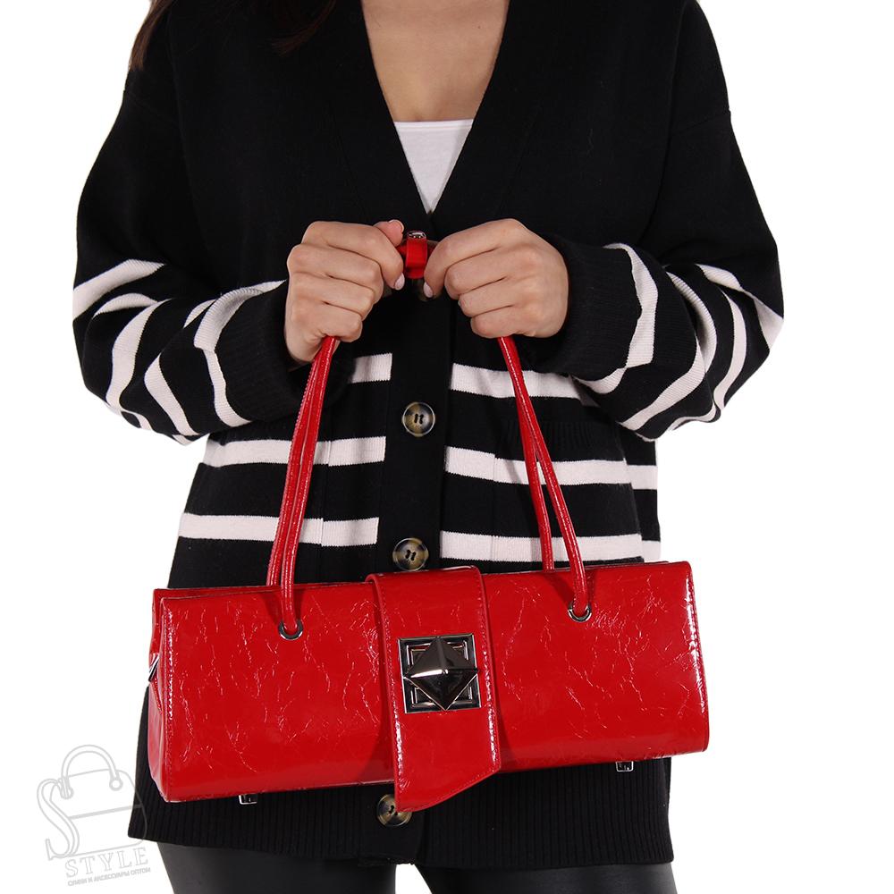Сумка женская кожаная 3287Q red Polina&Eiterou