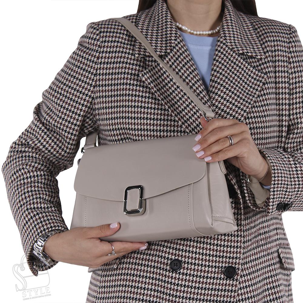 Сумка женская кожаная 6638VG beige Vitelli Grassi