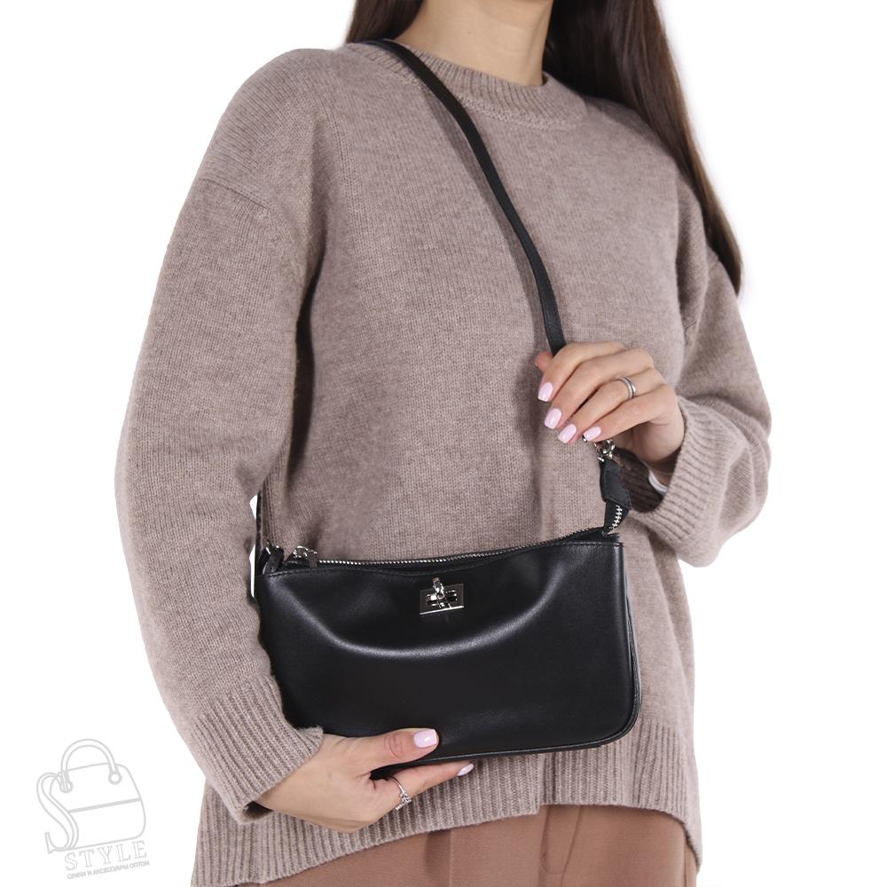 Сумка женская кожаная 3649VG black Vitelli Grassi