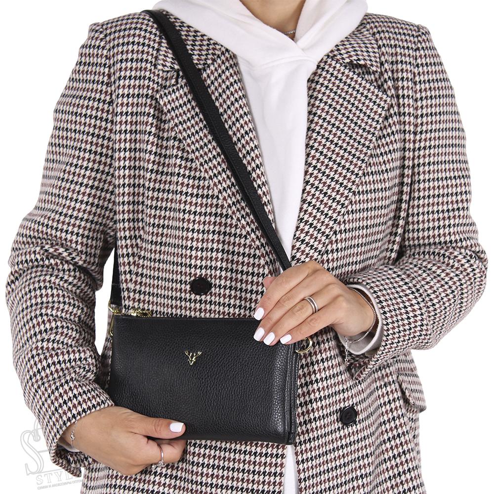 Сумка женская кожаная 777NN black Natale Navetta