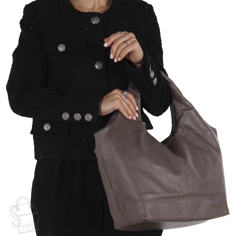 Сумка женская кожаная 970269 khaki Velina Fabbiano-Safenta