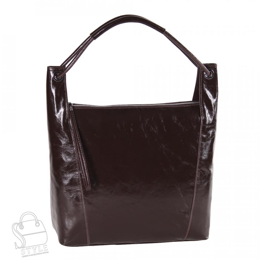 Сумка женская кожаная 39051VG coffee Vitelli Grassi