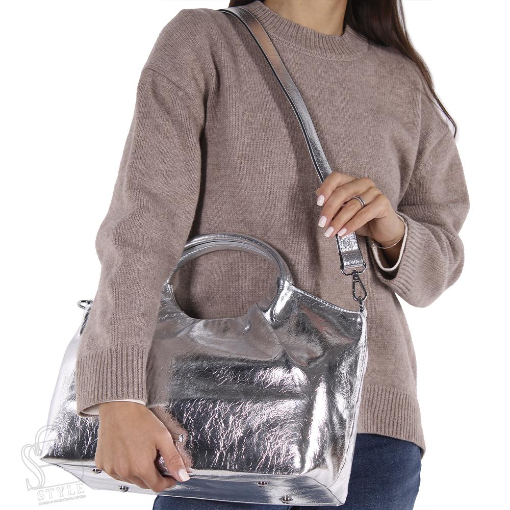 Сумка женская 51106 silver Velina Fabbiano-Safenta