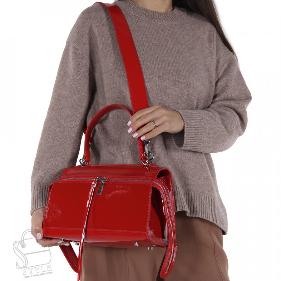 Сумка женская кожаная 1353THG red Polina&Eiterou