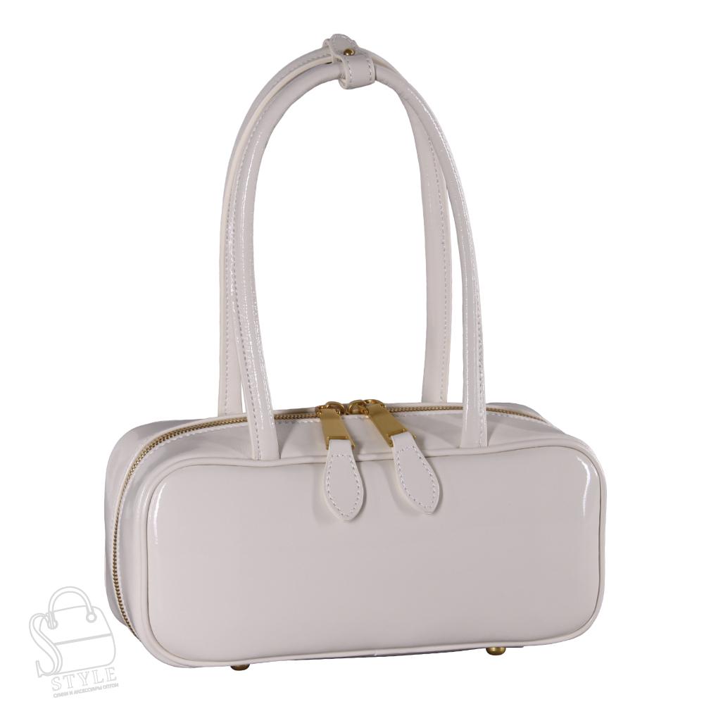 Сумка женская кожаная 2261Y milk white Polina&Eiterou