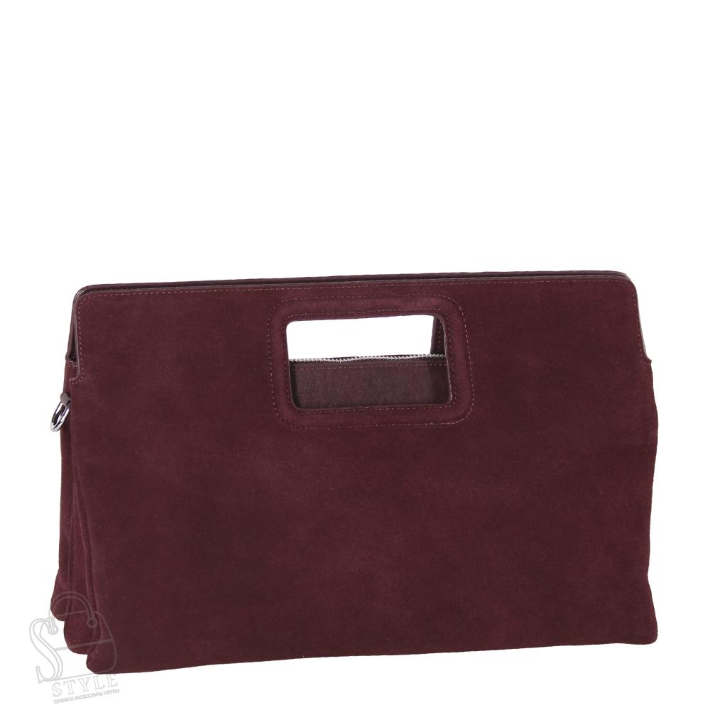 Сумка женская кожаная 8040QAA wine red Polina&Eiterou