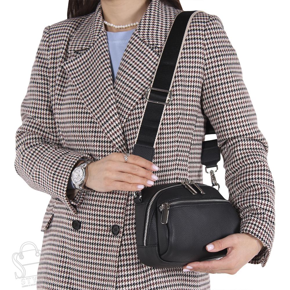 Сумка женская кожаная 8721VG black Vitelli Grassi