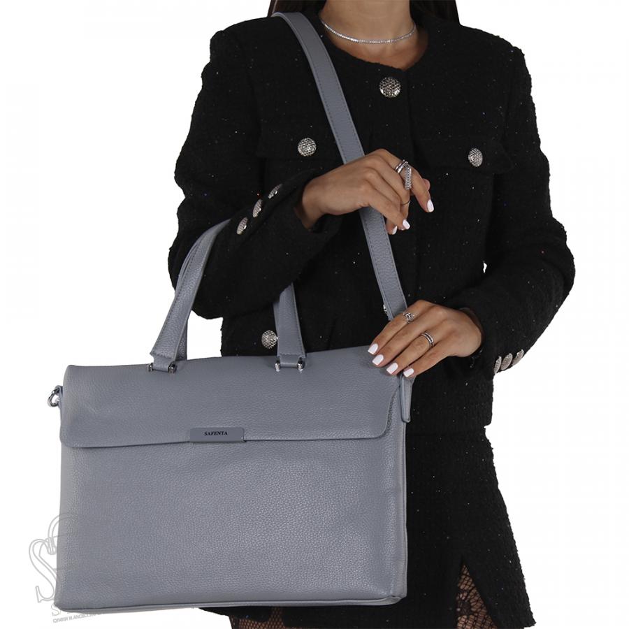 Сумка женская 593362 gray blue Velina Fabbiano-Safenta в Новосибирске