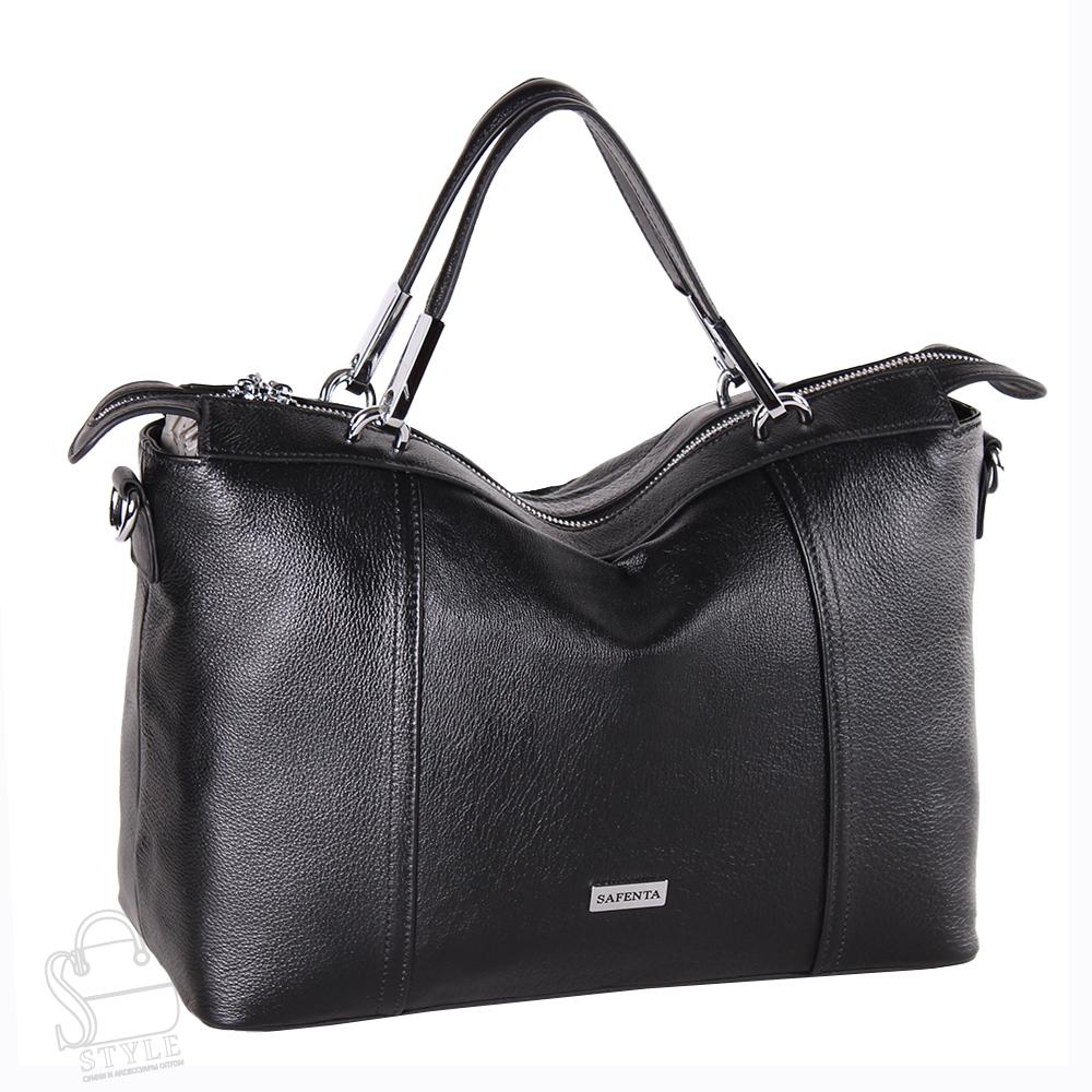 Сумка женская кожаная 98045 black Velina Fabbiano-Safenta/30