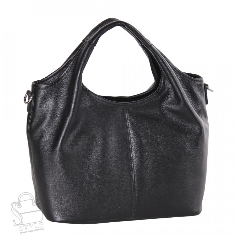 Сумка женская кожаная 8555-1 black Polina&Eiterou