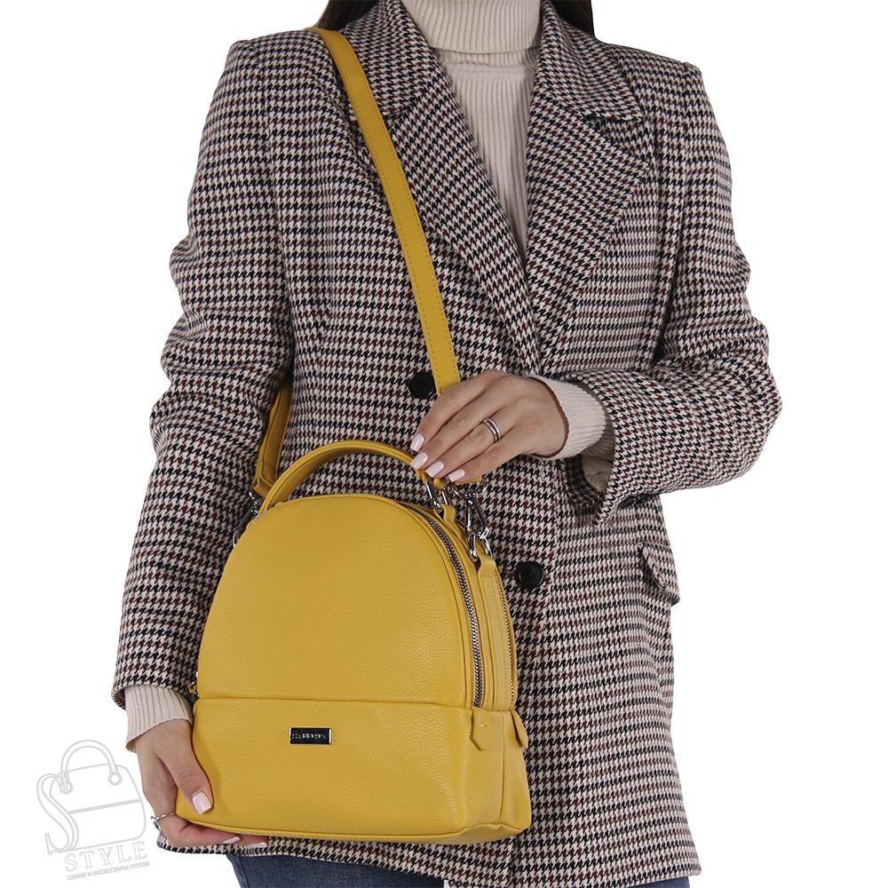 Рюкзак женский 670091 yellow Velina Fabbiano-Safenta/30 в Новосибирске