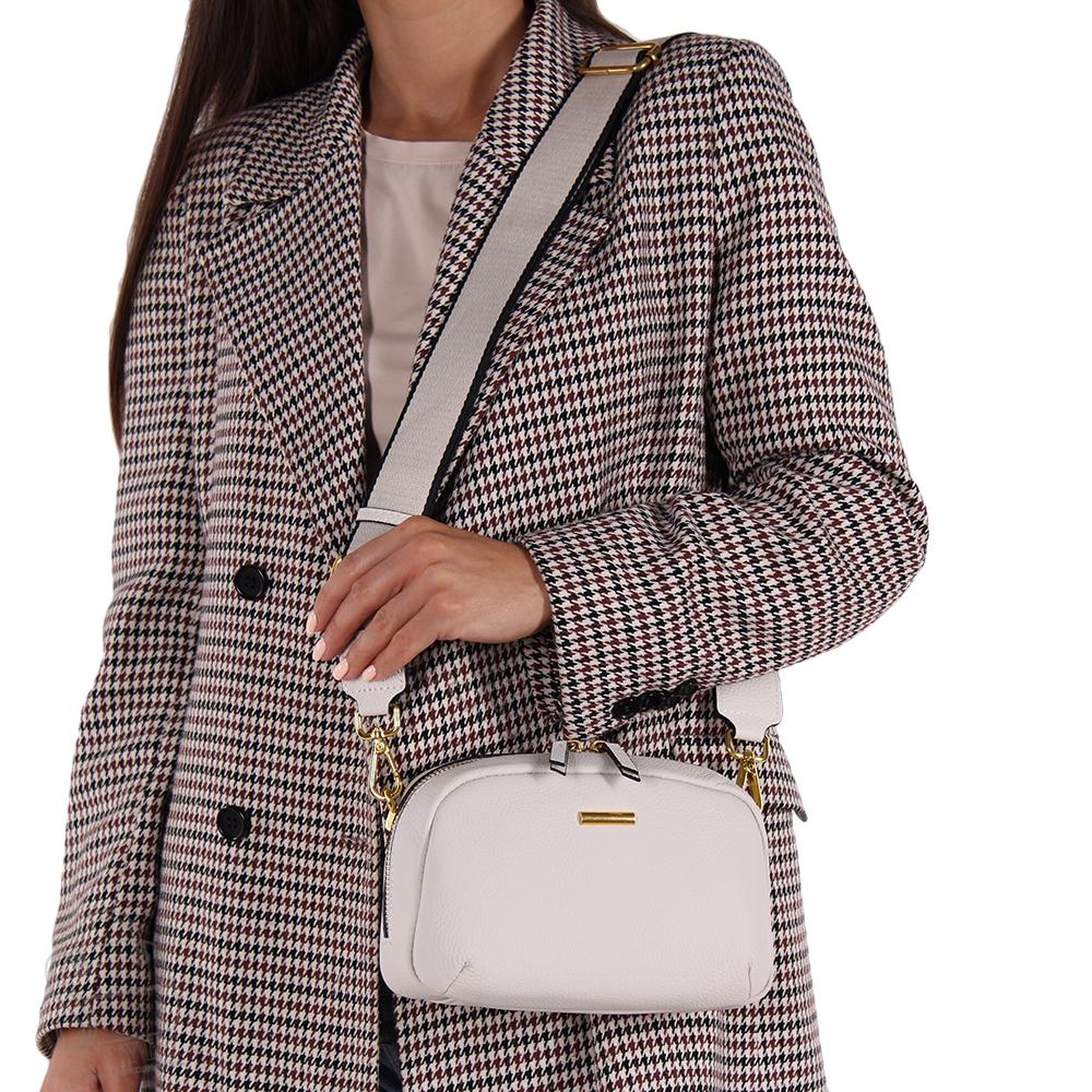 Сумка женская кожаная 8716NN white Natale Navetta