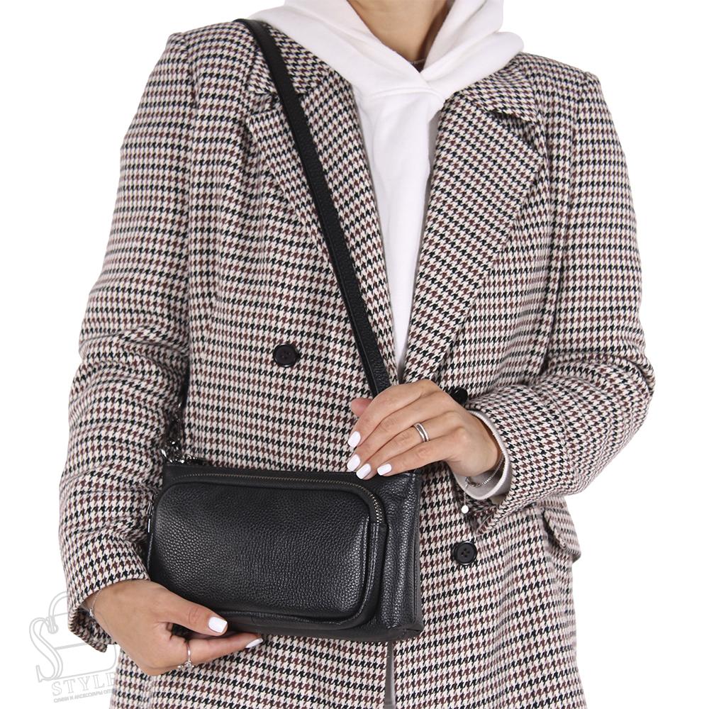 Сумка женская кожаная 9034NN black Natale Navetta