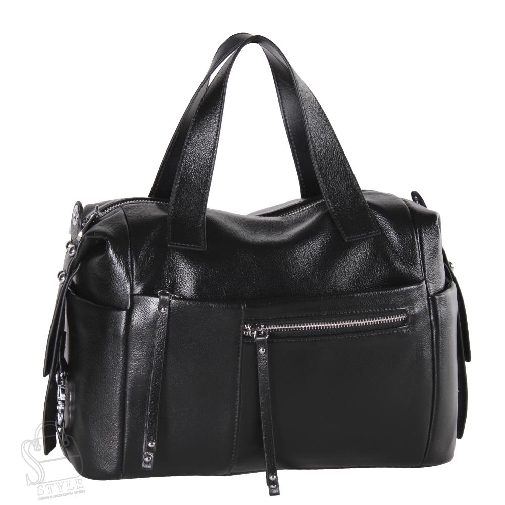 Сумка женская кожаная 6619VG black Vitelli Grassi