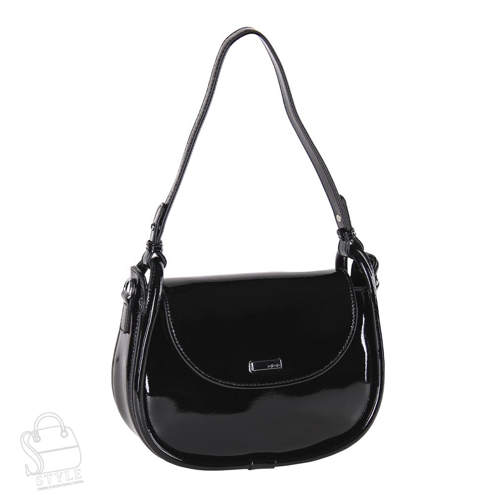 Сумка женская кожаная 98282 black Velina Fabbiano-Safenta