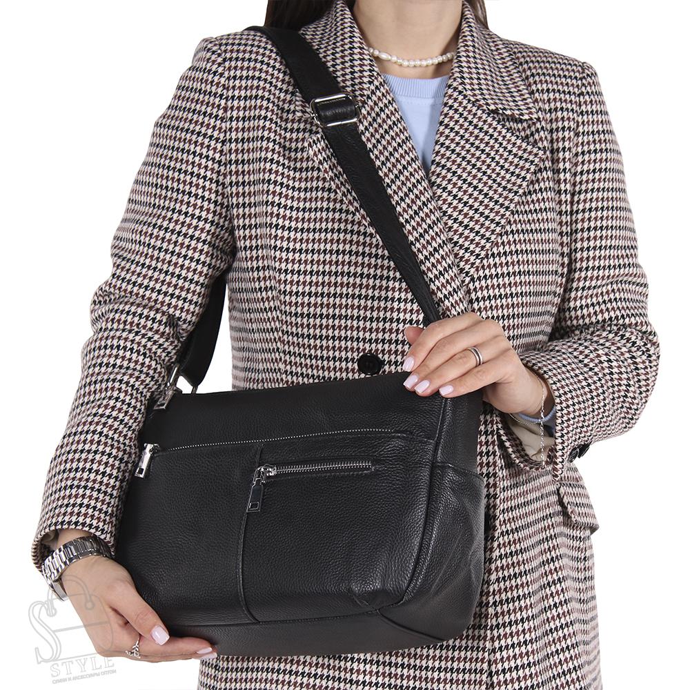 Сумка женская кожаная 8531VG black Vitelli Grassi