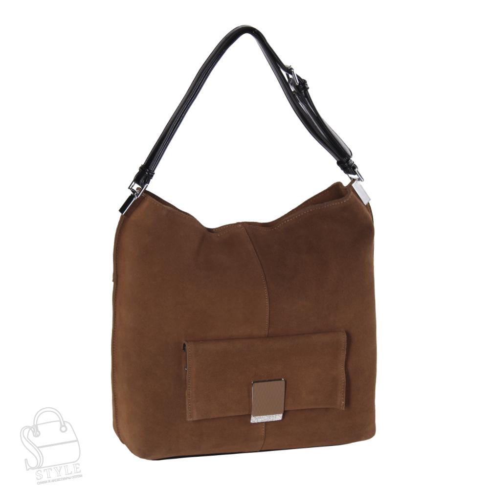 Сумка женская кожаная 99505AA brown Velina Fabbiano-Safenta