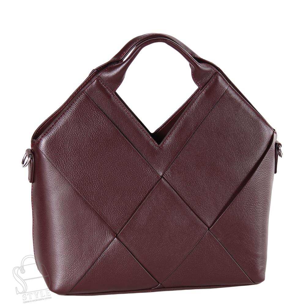 Сумка женская кожаная 6606VG wine purple Vitelli Grassi