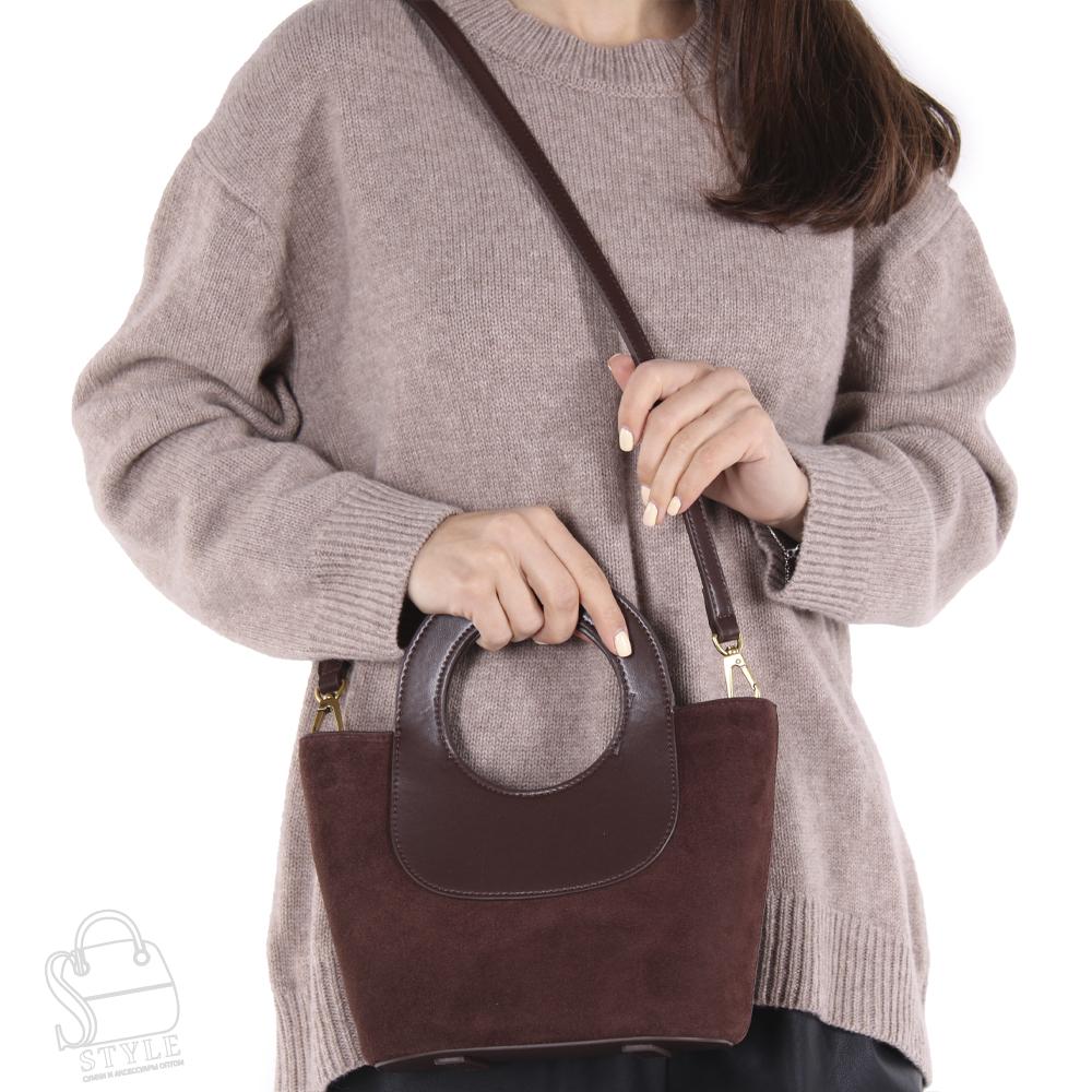 Сумка женская кожаная 56075BDAA coffee Baidou