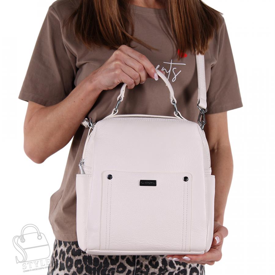 Рюкзак женский кожаный 99353-2 beige Velina Fabbiano-Safenta/20